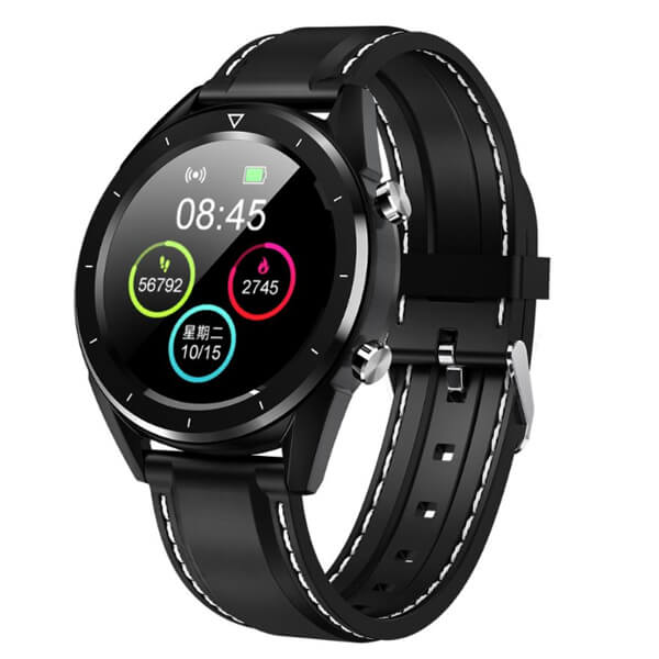 Smartwatch NO.1 DT28 ECG Blood Pressure Heart Rate Monitor Black