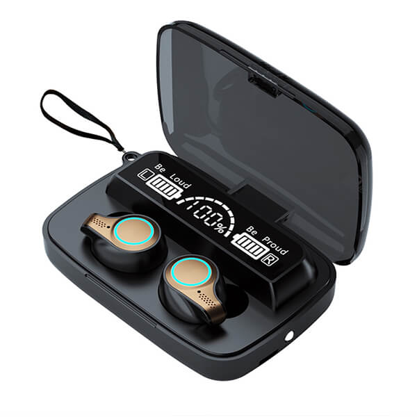 Bluetooth ακουστικά ZTX M18 Black TWS - Powerbank 2000mAh Ανδρικά -> Bluetooth Ακουστικά