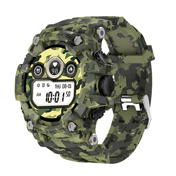 Smartwatch Bakeey KT6 Blood Oxygen Pressure HR Monitor - Camo Γυναικεία  -> Γυναικεία Ρολόγια -> Ρολόγια Smartwatch