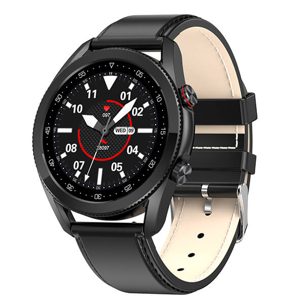 Smartwatch Bakeey L19 - Black Leather Γυναικεία  -> Γυναικεία Ρολόγια -> Ρολόγια Smartwatch
