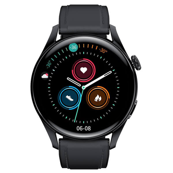 Smartwatch Bakeey T33S - Black Leather Γυναικεία  -> Γυναικεία Ρολόγια -> Ρολόγια Smartwatch