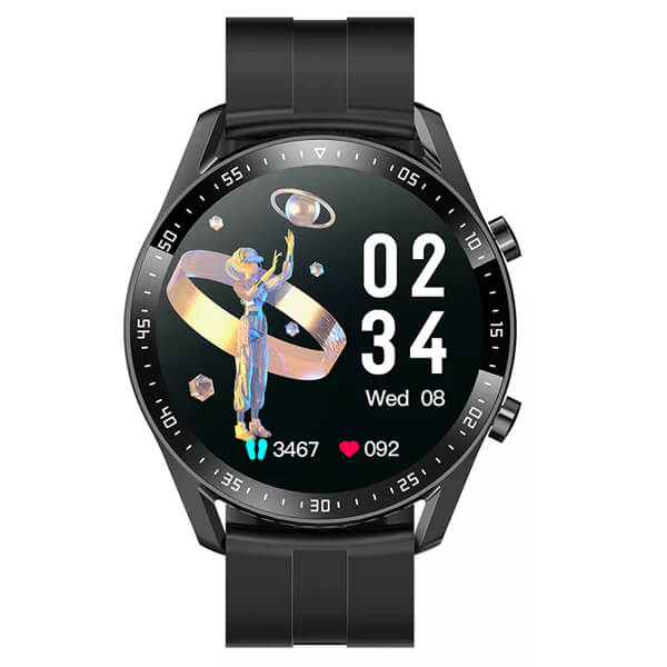 Smartwatch Microwear C300 46mm - Black Silicone Γυναικεία  -> Γυναικεία Ρολόγια -> Ρολόγια Smartwatch