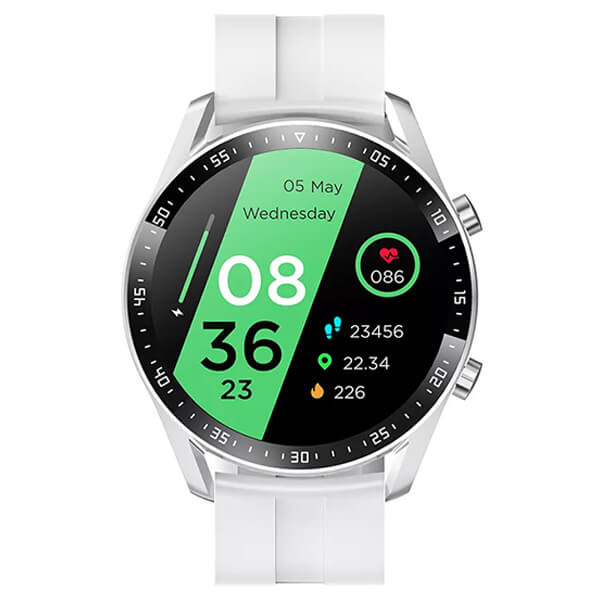 Smartwatch Microwear C300 46mm - White Silicone Γυναικεία  -> Γυναικεία Ρολόγια -> Ρολόγια Smartwatch