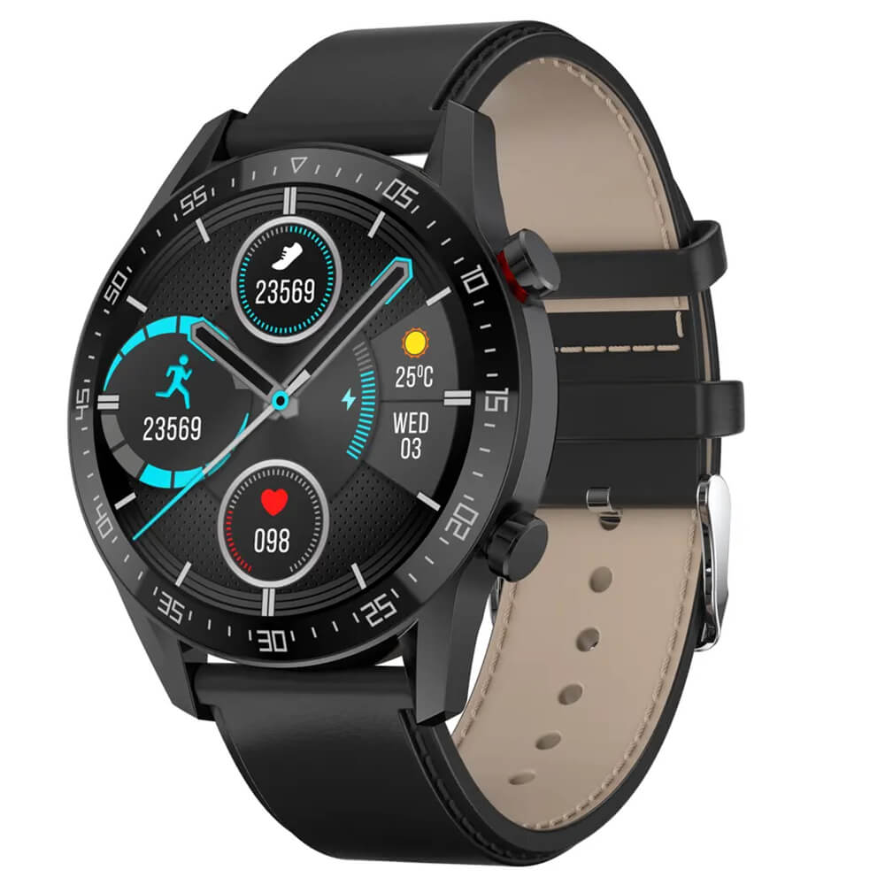 Bakeey SK7 Plus - Black Leather Γυναικεία  -> Γυναικεία Ρολόγια -> Ρολόγια Smartwatch