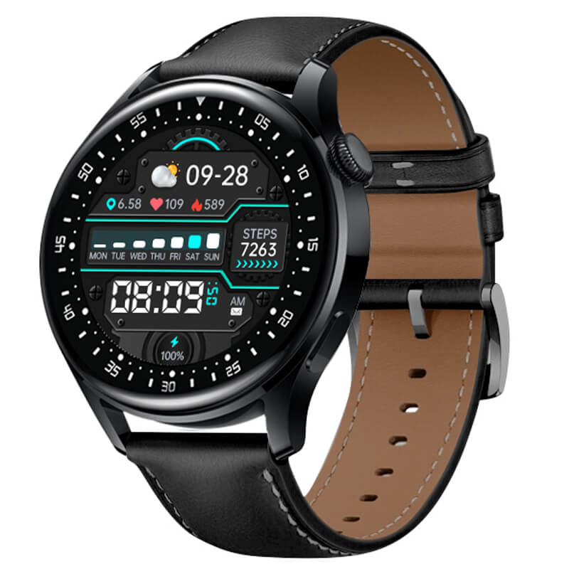 Smartwatch Bakeey D3 Pro - Black Leather Γυναικεία  -> Γυναικεία Ρολόγια -> Ρολόγια Smartwatch