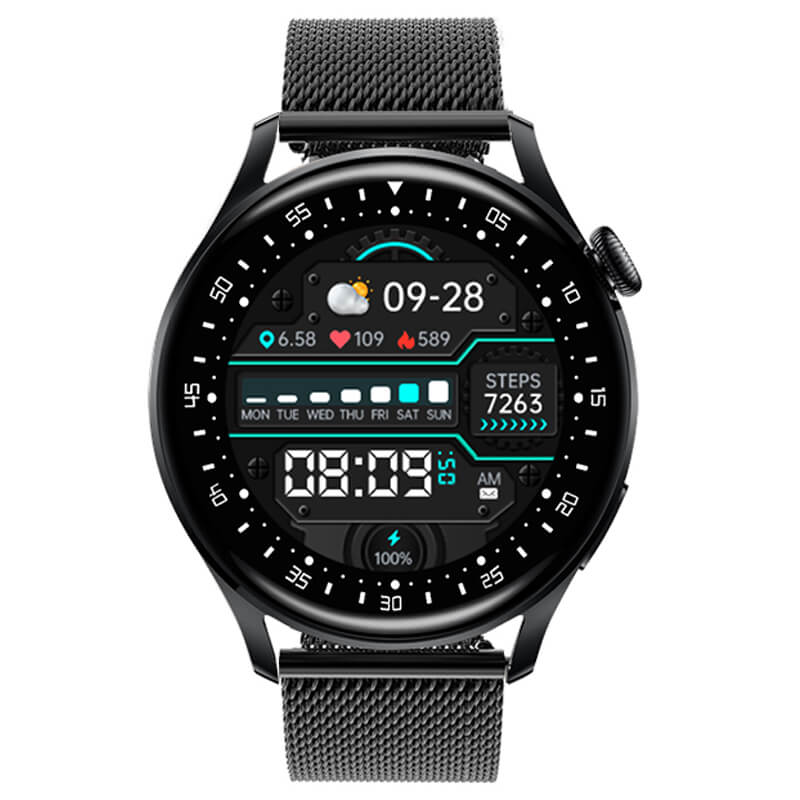 Smartwatch Bakeey D3 Pro - Black Steel Γυναικεία  -> Γυναικεία Ρολόγια -> Ρολόγια Smartwatch