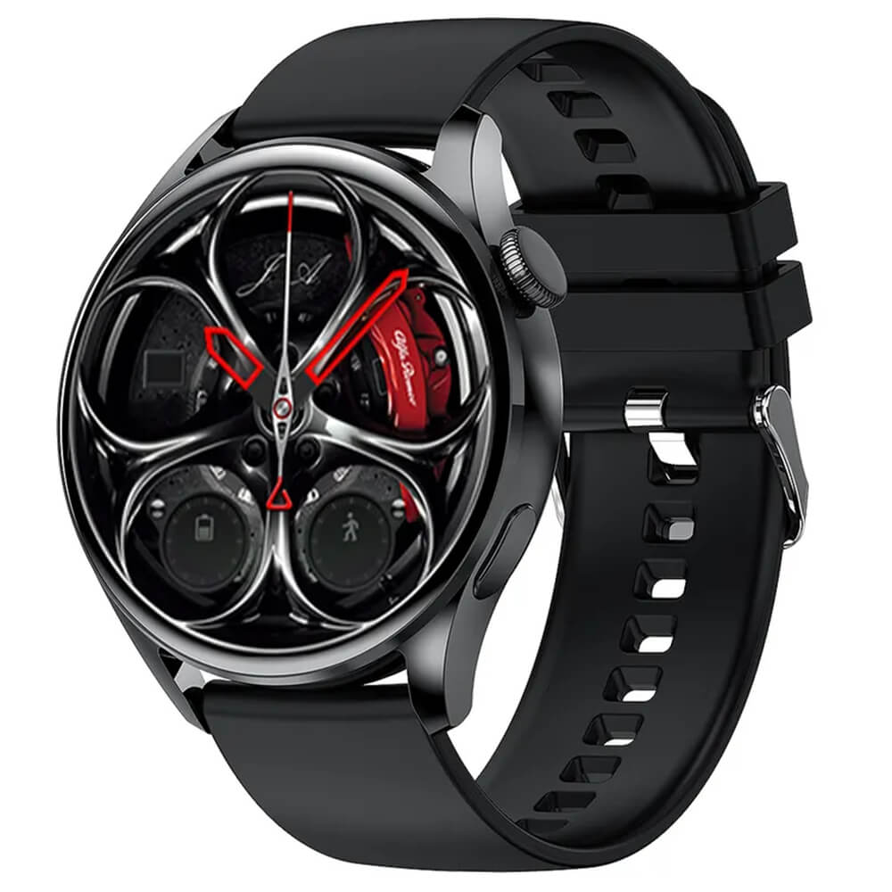 Smartwatch Microwear GT5 - Black Leather Γυναικεία  -> Γυναικεία Ρολόγια -> Ρολόγια Smartwatch