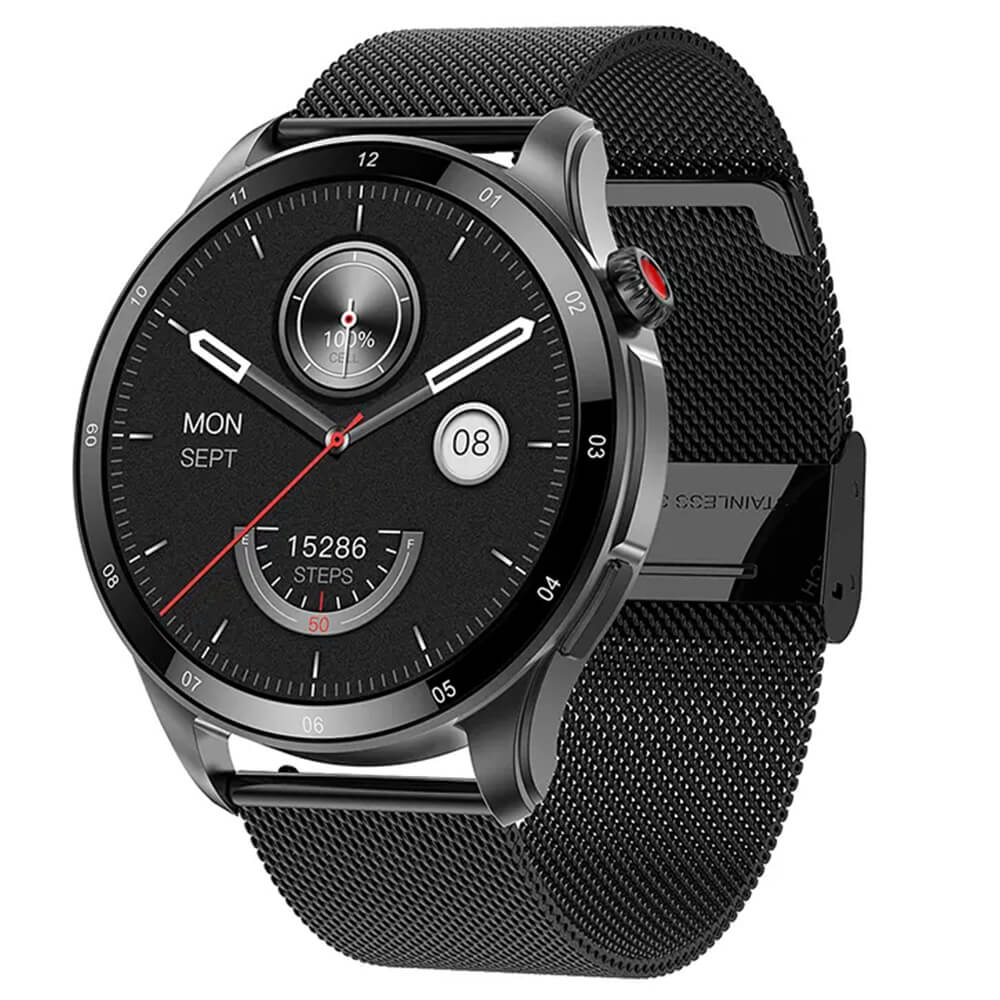 Smartwatch Microwear E26 - Black Steel Γυναικεία  -> Γυναικεία Ρολόγια -> Ρολόγια Smartwatch