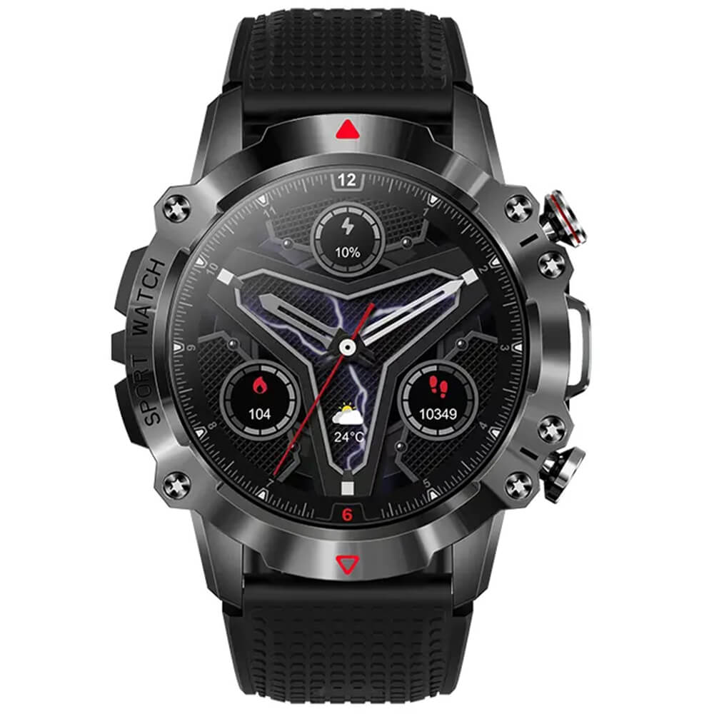 Smartwatch Microwear KR10 - Black Silicone Γυναικεία  -> Γυναικεία Ρολόγια -> Ρολόγια Smartwatch