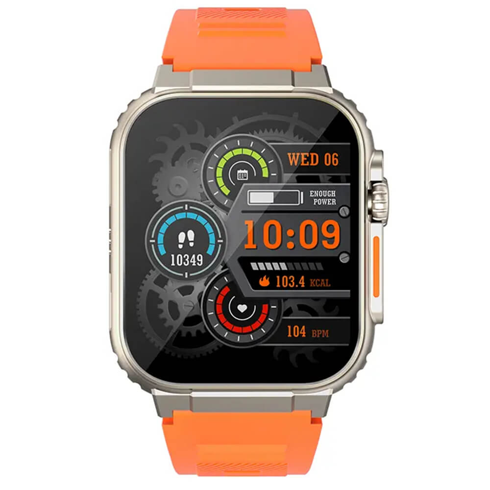 Smartwatch Microwear A70 600mAh Battery - Orange Silicone Γυναικεία  -> Γυναικεία Ρολόγια -> Ρολόγια Smartwatch