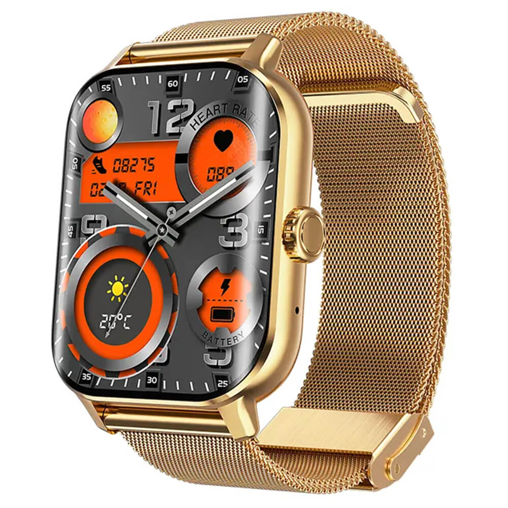 Smartwatch Microwear F12 - Gold Steel Γυναικεία  -> Γυναικεία Ρολόγια -> Ρολόγια Smartwatch