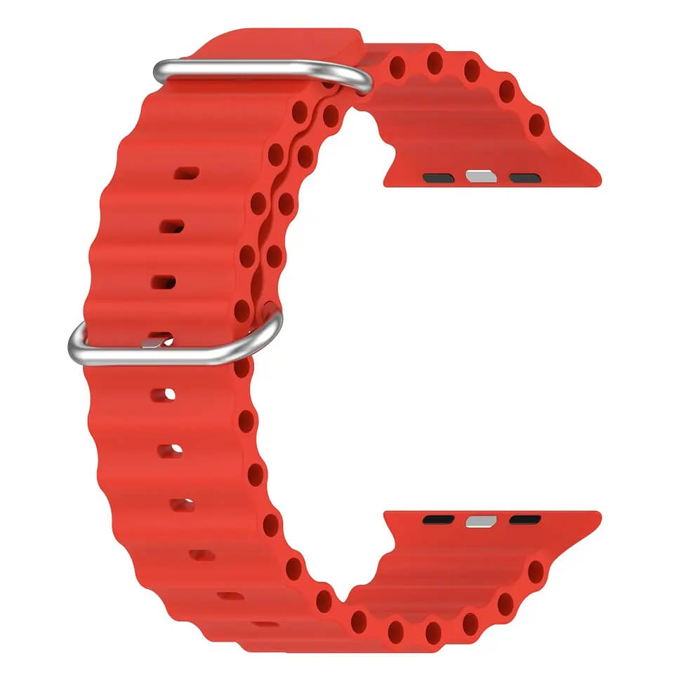 ΛΟΥΡΙ ΣΙΛΙΚΟΝΗΣ OCEAN fit for 42/44/45/49mmmm - Red Ανδρικά -> Ανδρικά Ρολόγια -> Λουράκια Smartwatch -> για Apple watch