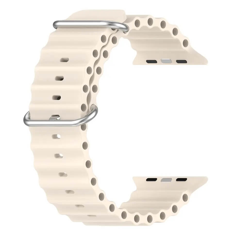 ΛΟΥΡΙ ΣΙΛΙΚΟΝΗΣ OCEAN fit for 42/44/45/49mmmm - Beige Ανδρικά -> Ανδρικά Ρολόγια -> Λουράκια Smartwatch -> για Apple watch