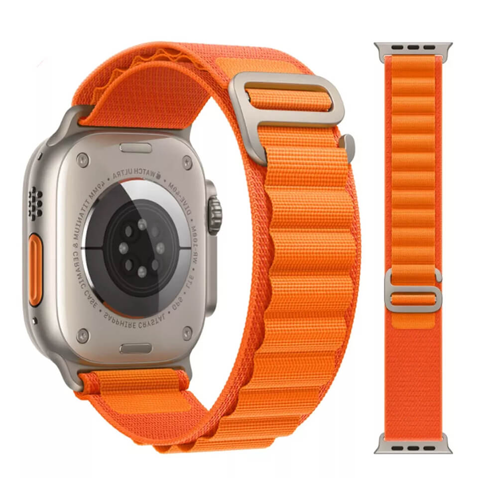 ΛΟΥΡΙ CANVAS OCEAN/ALPINE LOOP fit for 42/44/45/49mmmm - Orange Ανδρικά -> Ανδρικά Ρολόγια -> Λουράκια Smartwatch