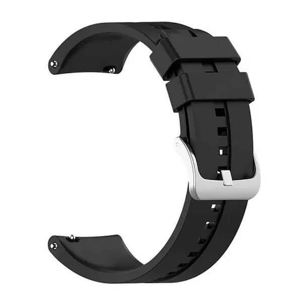 ΛΟΥΡΙ ΣΙΛΙΚΟΝΗΣ 22mm - Black Ανδρικά -> Ανδρικά Ρολόγια -> Λουράκια Smartwatch -> για Android watch