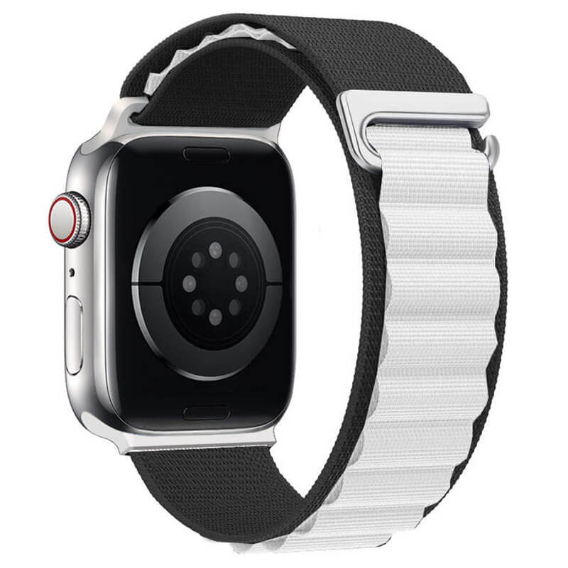ΛΟΥΡΙ CANVAS OCEAN/ALPINE LOOP fit for 42/44/45/49mmmm - Black White Ανδρικά -> Ανδρικά Ρολόγια -> Λουράκια Smartwatch -> για Apple watch