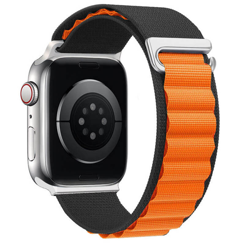 ΛΟΥΡΙ CANVAS OCEAN/ALPINE LOOP fit for 42/44/45/49mmmm - Black Orange Ανδρικά -> Ανδρικά Ρολόγια -> Λουράκια Smartwatch -> για Apple watch