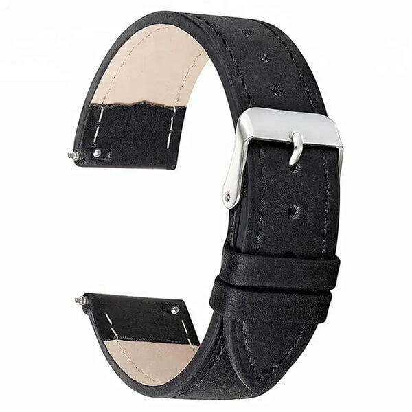 Bakeey Λουράκι Δερμάτινο 22mm με Quick Release - Black Ανδρικά -> Ανδρικά Ρολόγια -> Λουράκια Smartwatch -> για Android watch
