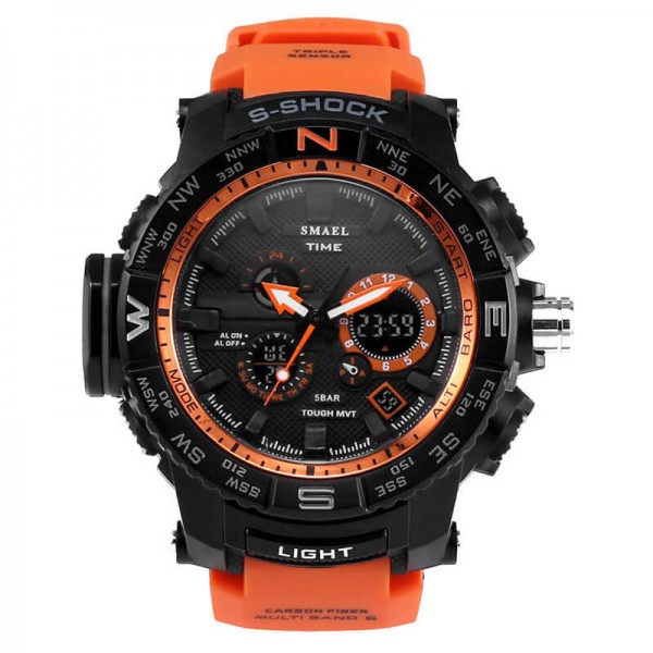 SMAEL 1531 Sports Watch Military Dual Display - Orange