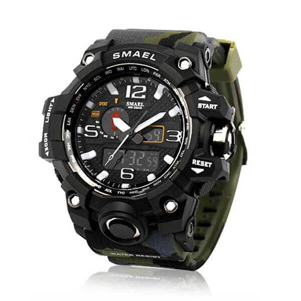 SMAEL 1545MC Sports Watch Dual Display - Army Green