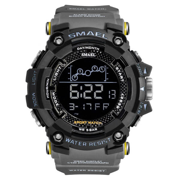 SMAEL 1802 Sports Watch Digital Display - Gray