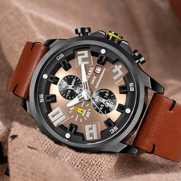 SMAEL 9080 Sports Watch Military Dual Display - Brown