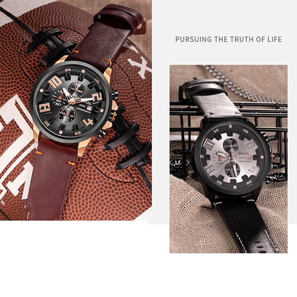 SMAEL 9080 Sports Watch Military Dual Display - Brown