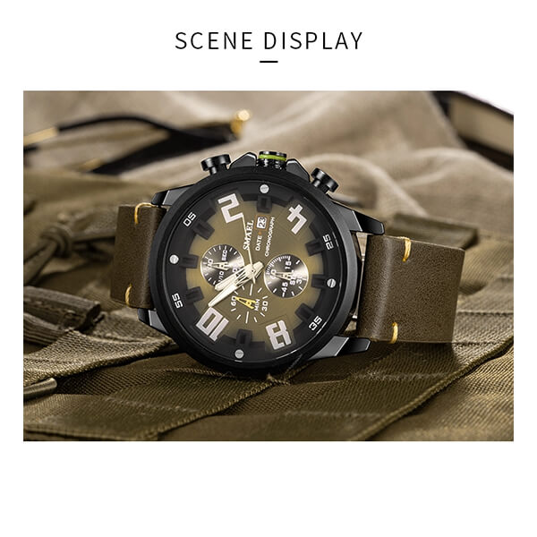 SMAEL 9080 Sports Watch Military Dual Display - Brown