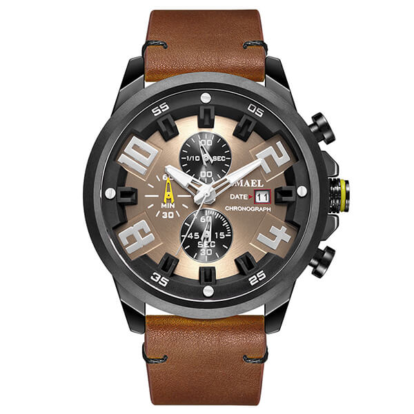 SMAEL 9080 Sports Watch Military Dual Display - Brown