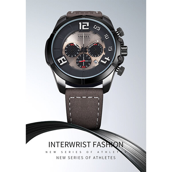 SMAEL 9075 Sports Watch Military Dual Display - Black