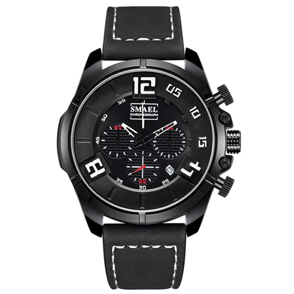 SMAEL 9075 Sports Watch Military Dual Display - Black