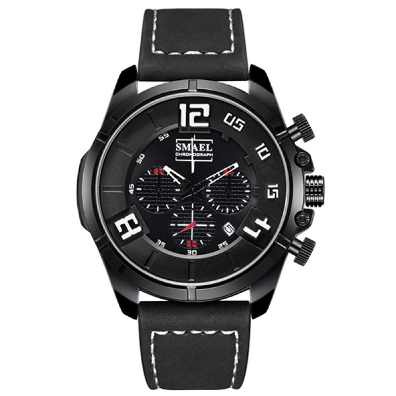 SMAEL 9075 Sports Watch Military Dual Display - Black