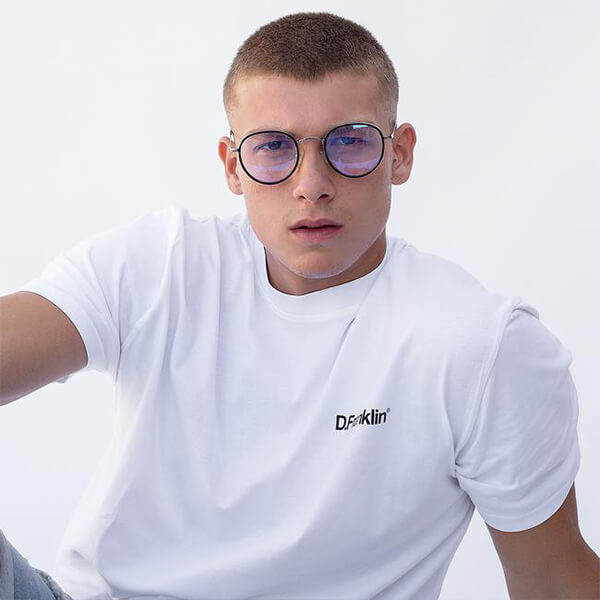 D.Franklin Walker Round Black Blue Block