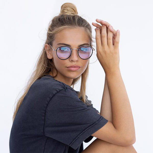 D.Franklin Walker Round Black Blue Block