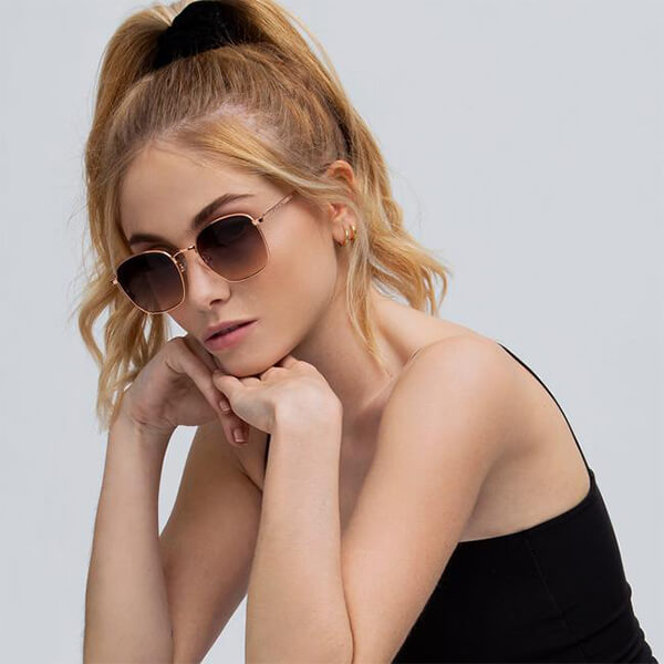 D.Franklin Classic Square Rose Gold Grad Brown DFKSUN0446 D.Franklin Classic Square Rose Gold Grad Brown DFKSUN0446