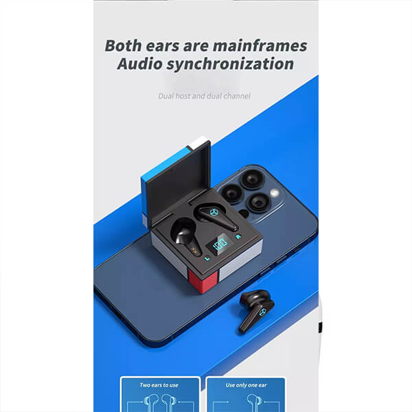 Bluetooth ακουστικά ZTX K66 Gaming Earbuds - Blue