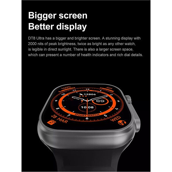 Smartwatch Microwear T800 Ultra - Black Smartwatch Microwear T800 Ultra - Black