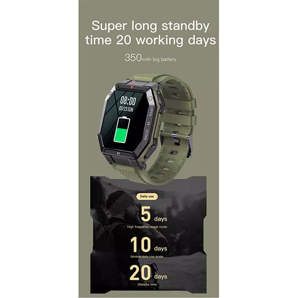 Smartwatch Bakeey  K55 - Army Green