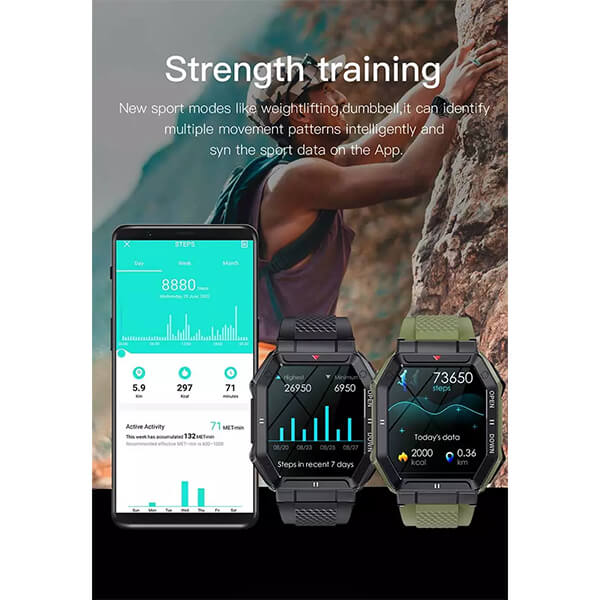 Smartwatch Bakeey  K55 - Army Green
