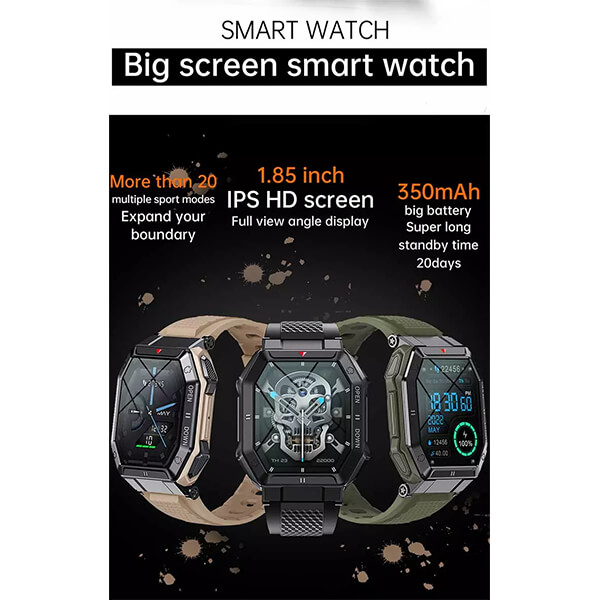 Smartwatch Bakeey  K55 - Army Green