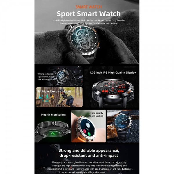 Smartwatch Microwear K80 Pro - Orange