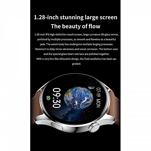 Smartwatch Microwear GT5 - Black Leather
