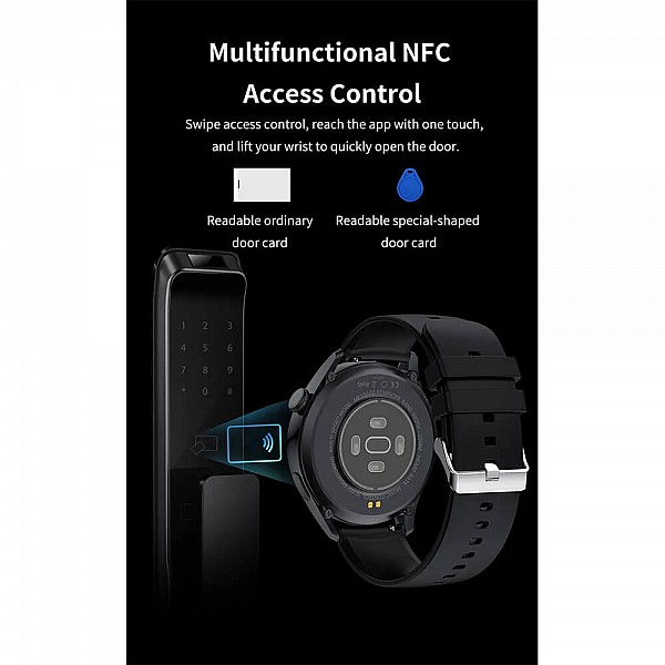 Smartwatch Microwear GT5 - Black Leather