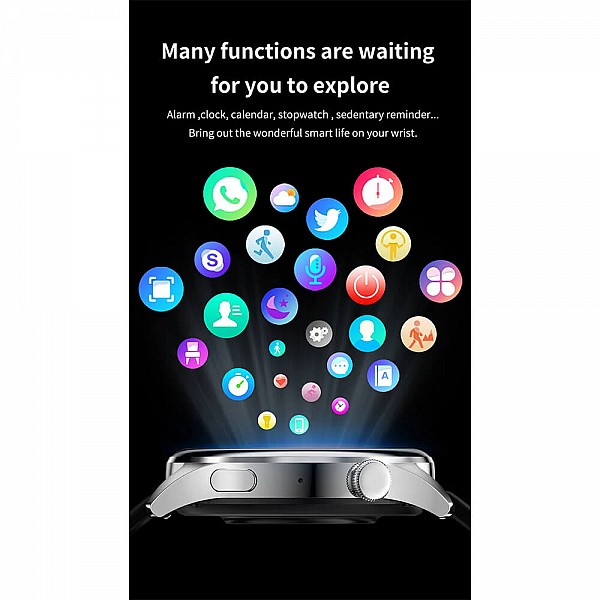 Smartwatch Microwear GT5 - Black Leather