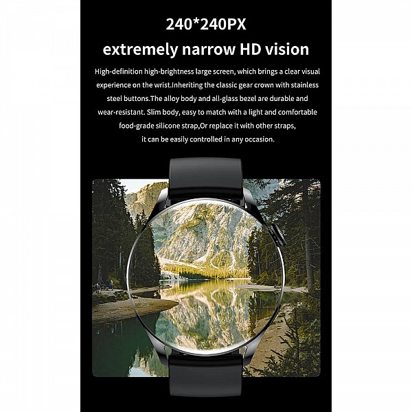 Smartwatch Microwear GT5 - Black Leather