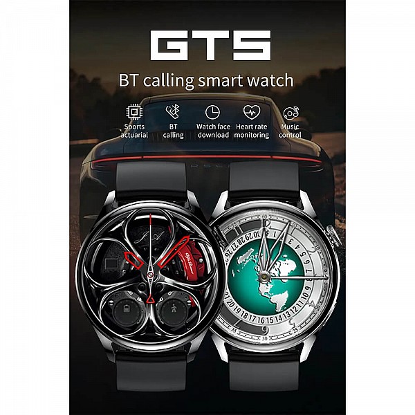 Smartwatch Microwear GT5 - Black Leather