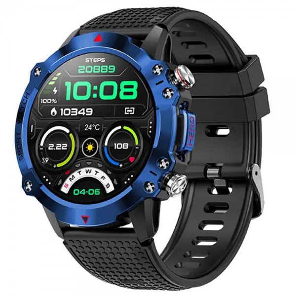 Smartwatch Microwear KR10 - Blue Silicone