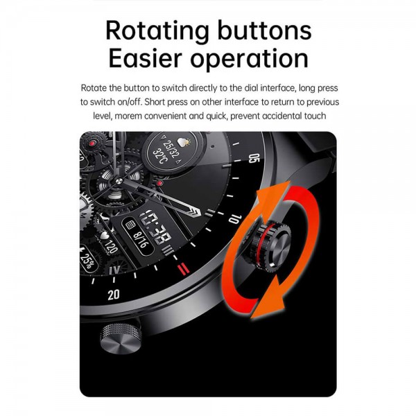 Smartwatch Microwear QW33 - Steel Silver