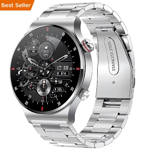 Smartwatch Microwear QW33 - Steel Silver