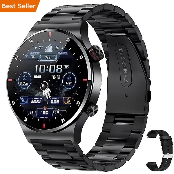 Smartwatch Microwear QW33 - Black Steel